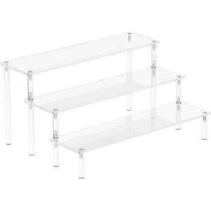 Acrylic Display Risers, 3 Tier Perfume Organizer Stand